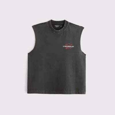 Abercrombie & Fitch Premium Heavyweight Chevrolet Tank In Black