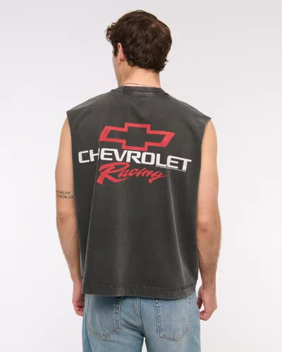 Abercrombie & Fitch Premium Heavyweight Chevrolet Tank In Black