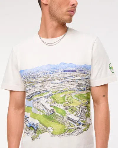 Abercrombie & Fitch Wm Phoenix Open Graphic Tee In White
