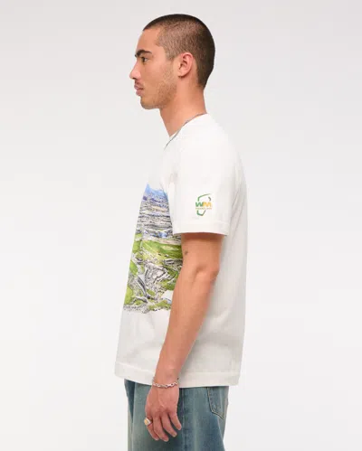 Abercrombie & Fitch Wm Phoenix Open Graphic Tee In White