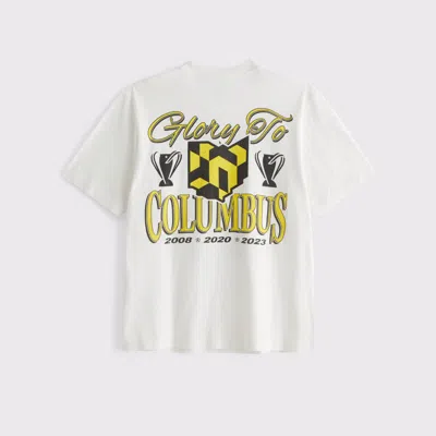 Abercrombie & Fitch Columbus Crew Vintage-inspired Graphic Tee In White