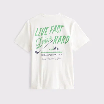 Abercrombie & Fitch Golf Graphic Tee In White