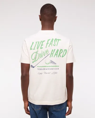 Abercrombie & Fitch Golf Graphic Tee In White