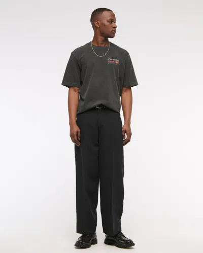 Abercrombie & Fitch Oracle Red Bull Racing Vintage-inspired Graphic Tee In Black