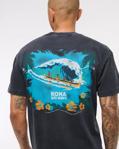 Abercrombie & Fitch Kona Big Wave Graphic Tee In Blue