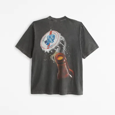 Abercrombie & Fitch Pabst Blue Ribbon Vintage-inspired Graphic Tee In Blue
