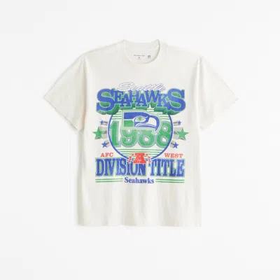 Abercrombie & Fitch Seattle Seahawks Graphic Tee In White