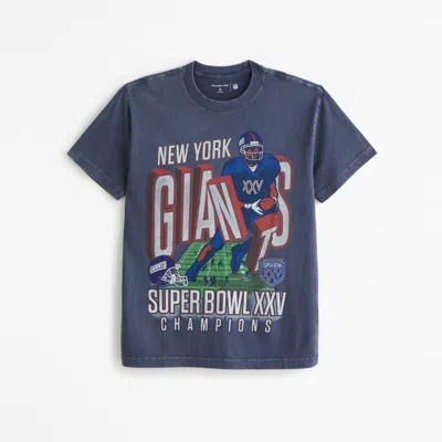 Abercrombie & Fitch New York Giants Graphic Tee In Blue