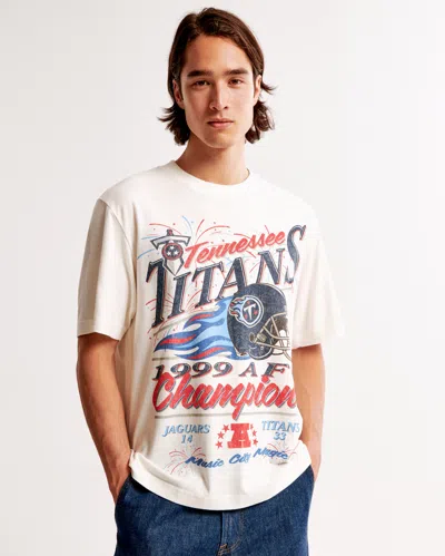 Abercrombie & Fitch Tennessee Titans Vintage-inspired Graphic Tee In Blue