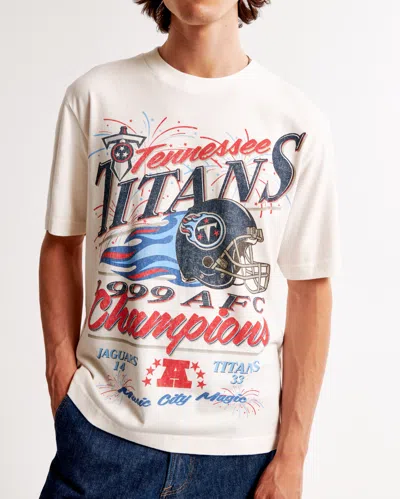 Abercrombie & Fitch Tennessee Titans Vintage-inspired Graphic Tee In Blue