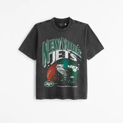 Abercrombie & Fitch New York Jets Vintage-inspired Graphic Tee In Blue