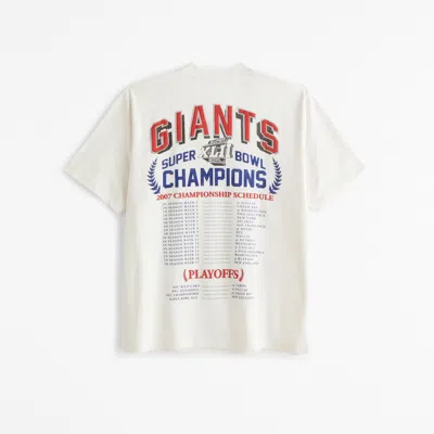 Abercrombie & Fitch New York Giants Vintage-inspired Graphic Tee In White