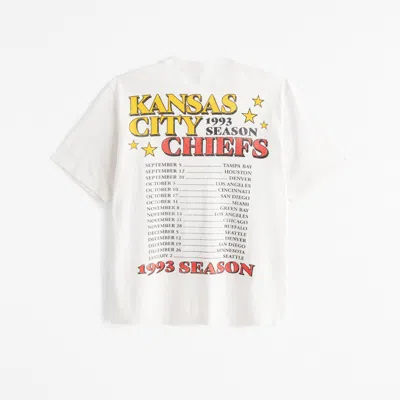 Abercrombie & Fitch Kansas City Chiefs Vintage-inspired Graphic Tee In White