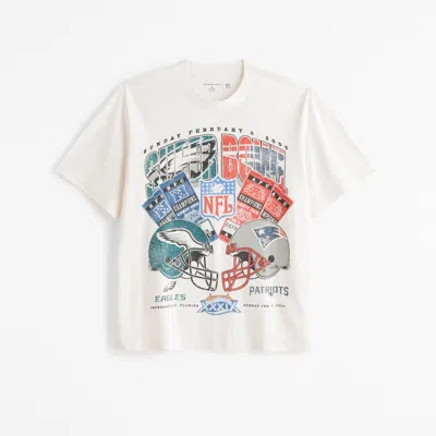 Abercrombie & Fitch Super Bowl Vintage-inspired Graphic Tee In White