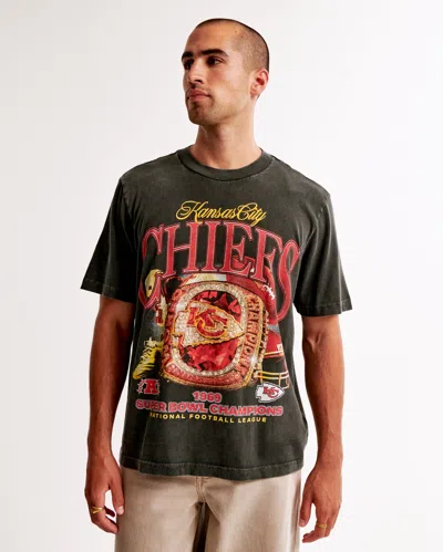 Abercrombie & Fitch Kansas City Chiefs Vintage-inspired Graphic Tee In White