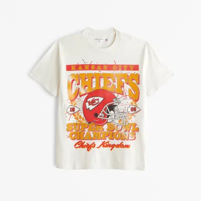 Abercrombie & Fitch Kansas City Chiefs Graphic Tee In White