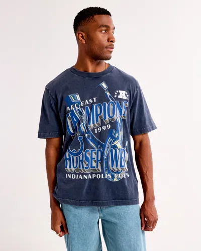Abercrombie & Fitch Indianapolis Colts Vintage-inspired Graphic Tee In White