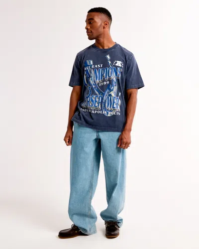 Abercrombie & Fitch Indianapolis Colts Vintage-inspired Graphic Tee In White