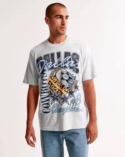 Abercrombie & Fitch Dallas Cowboys Vintage-inspired Graphic Tee In White