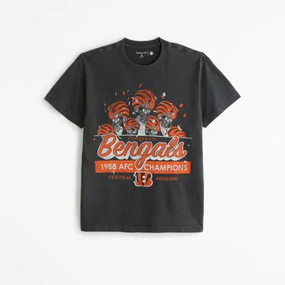 Abercrombie & Fitch Cincinnati Bengals Graphic Tee In Gray