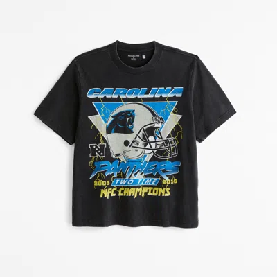 Abercrombie & Fitch Carolina Panthers Vintage-inspired Graphic Tee In Green