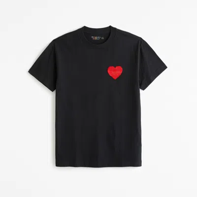 Abercrombie & Fitch Pride Flip Sequin Tee In Black