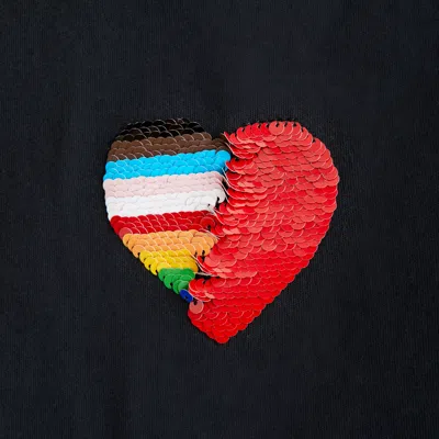 Abercrombie & Fitch Pride Flip Sequin Tee In Black