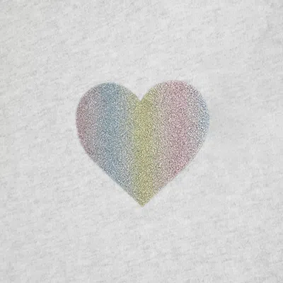 Abercrombie & Fitch Pride Glitter Heart Tee In Gray