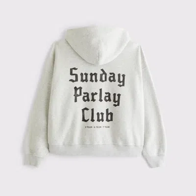 Abercrombie & Fitch Gambling Full-zip Hoodie In Gray