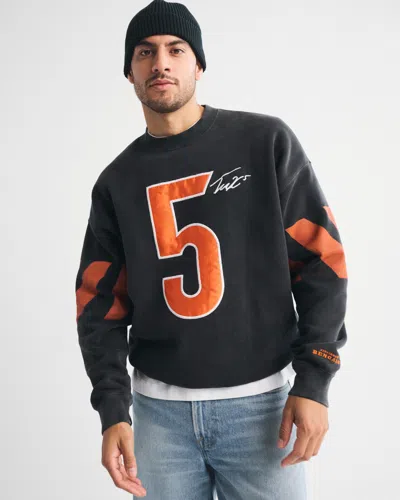 Abercrombie & Fitch Tee Higgins Graphic Crew Sweatshirt In Blue