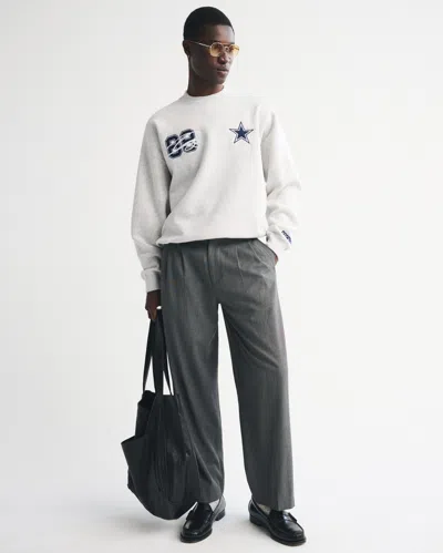 Abercrombie & Fitch Ceedee Lamb Graphic Crew Sweatshirt In Blue