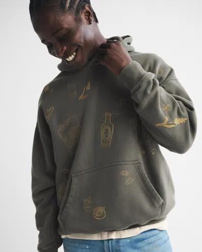 Abercrombie & Fitch Essential Popover Hoodie In Blue