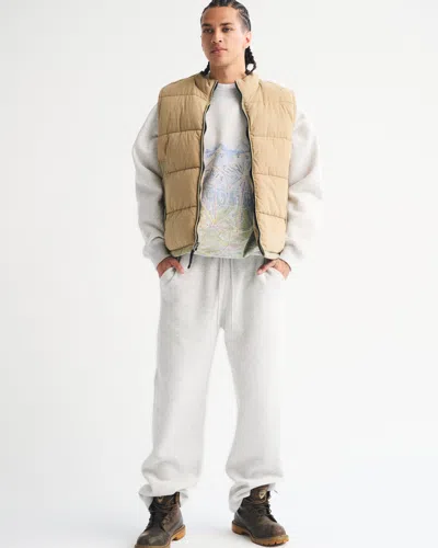 Abercrombie & Fitch Breckenridge Graphic Crew Sweatshirt In Gray