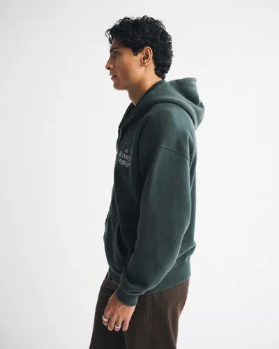 Abercrombie & Fitch Guinness Graphic Full-zip Hoodie In Green