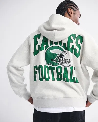 Abercrombie & Fitch Philadelphia Eagles Full-zip Hoodie In Red
