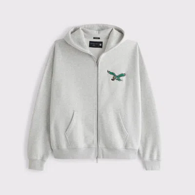 Abercrombie & Fitch Philadelphia Eagles Full-zip Hoodie In Red
