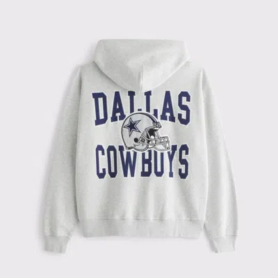 Abercrombie & Fitch Dallas Cowboys Full-zip Hoodie In Gray