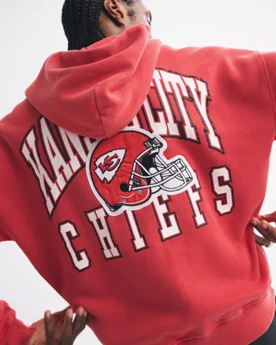 Abercrombie & Fitch Kansas City Chiefs Full-zip Hoodie In Red