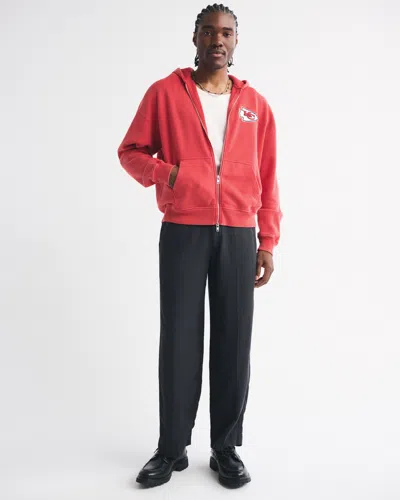 Abercrombie & Fitch Kansas City Chiefs Full-zip Hoodie In Red