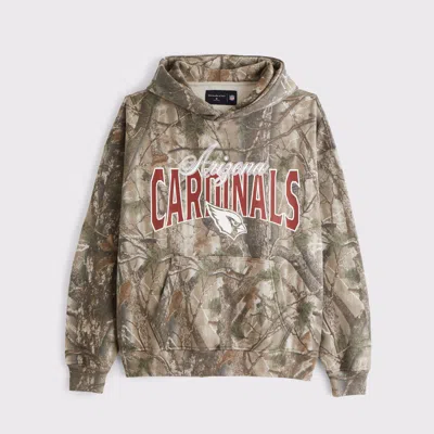 Abercrombie & Fitch Arizona Cardinals Graphic Popover Hoodie In Brown