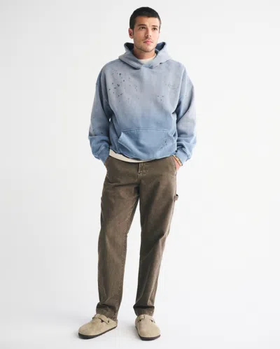 Abercrombie & Fitch Essential Popover Hoodie In Blue