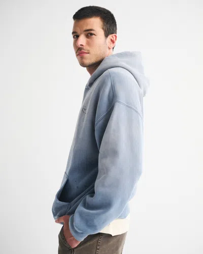 Abercrombie & Fitch Essential Popover Hoodie In Blue