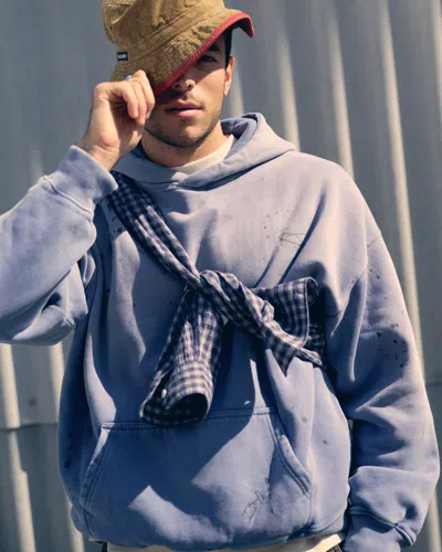 Abercrombie & Fitch Essential Popover Hoodie In Blue