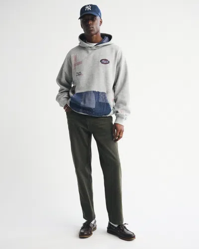 Abercrombie & Fitch Essential Popover Hoodie In Gray