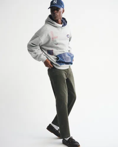 Abercrombie & Fitch Essential Popover Hoodie In Gray