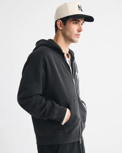 Abercrombie & Fitch Jack Daniel's Full-zip Hoodie In Black