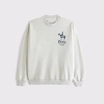 Abercrombie & Fitch Coors Graphic Crew Sweatshirt In Gray