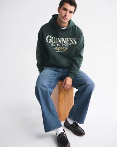 Abercrombie & Fitch Guinness Graphic Popover Hoodie In Green