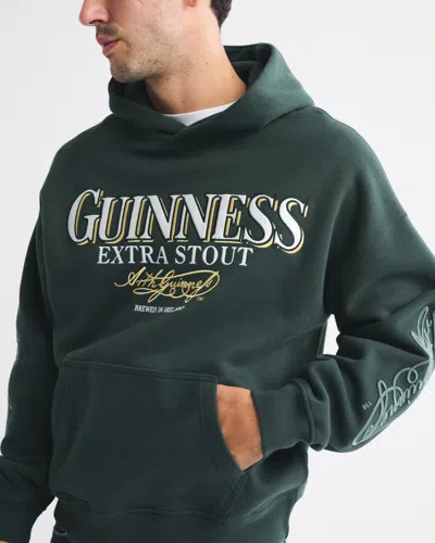 Abercrombie & Fitch Guinness Graphic Popover Hoodie In Green