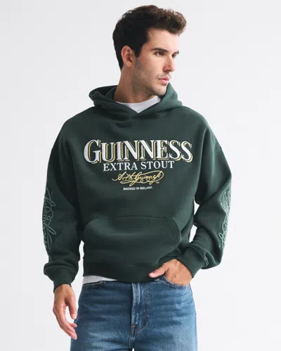 Abercrombie & Fitch Guinness Graphic Popover Hoodie In Green
